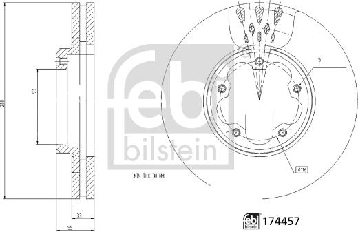 Febi Bilstein 174457 - Bremžu diski adetalas.lv