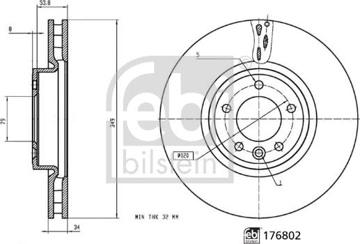 Febi Bilstein 176802 - Bremžu diski adetalas.lv