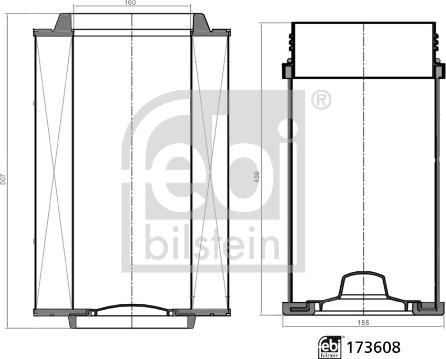 Febi Bilstein 173608 - Gaisa filtra komplekts adetalas.lv