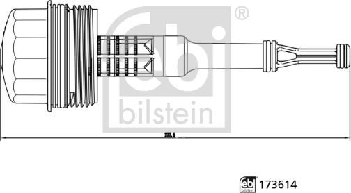 Febi Bilstein 173614 - Vāks, Eļļas filtra korpuss adetalas.lv