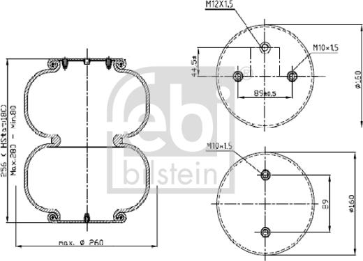 Febi Bilstein 39420 - Pneimoatsperes spilvens, Pneimopiekare adetalas.lv