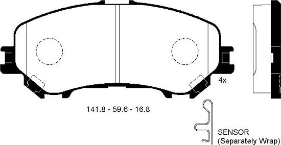 Magneti Marelli 363700202393 - Bremžu uzliku kompl., Disku bremzes adetalas.lv