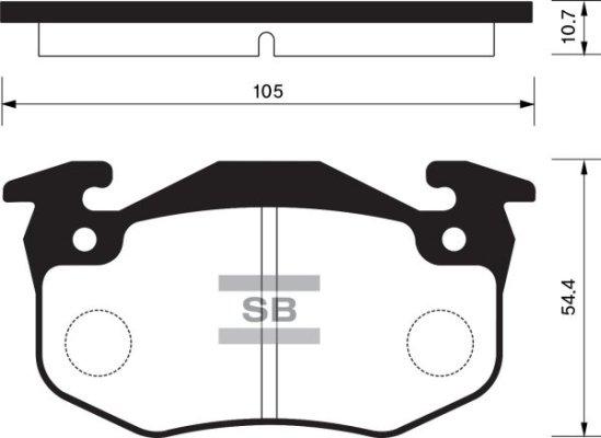 Automotor France ABP1051 - Bremžu uzliku kompl., Disku bremzes adetalas.lv