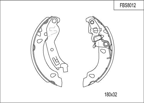 FI.BA FBS8012 - Bremžu loku komplekts adetalas.lv