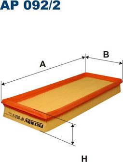 Filtron AP092/2 - Gaisa filtrs adetalas.lv