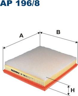 Filtron AP196/8 - Gaisa filtrs adetalas.lv