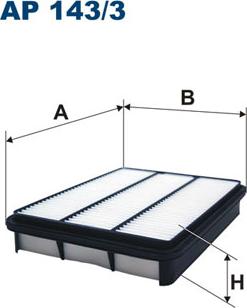 Filtron AP143/3 - Gaisa filtrs adetalas.lv