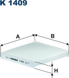 Filtron K 1409 - Filtrs, Salona telpas gaiss adetalas.lv