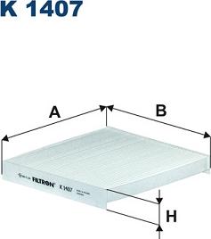 Filtron K 1407 - Filtrs, Salona telpas gaiss adetalas.lv