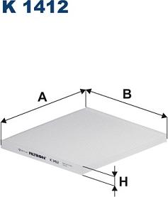 Filtron K 1412 - Filtrs, Salona telpas gaiss adetalas.lv