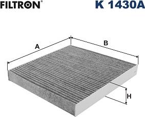 Filtron K 1430A - Filtrs, Salona telpas gaiss adetalas.lv