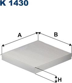 Filtron K 1430 - Filtrs, Salona telpas gaiss adetalas.lv