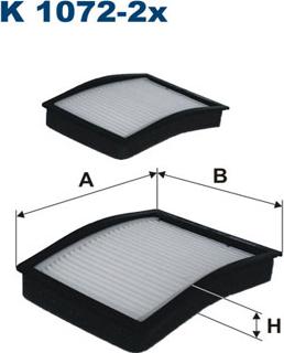 Filtron K1072-2x - Filtrs, Salona telpas gaiss adetalas.lv