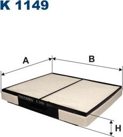 Filtron K1149 - Filtrs, Salona telpas gaiss adetalas.lv