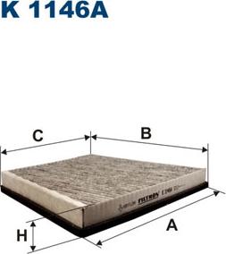 Filtron K1146A - Filtrs, Salona telpas gaiss adetalas.lv