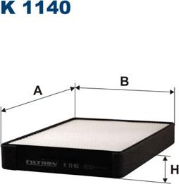 Filtron K1140 - Filtrs, Salona telpas gaiss adetalas.lv