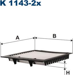 Filtron K1143-2x - Filtrs, Salona telpas gaiss adetalas.lv