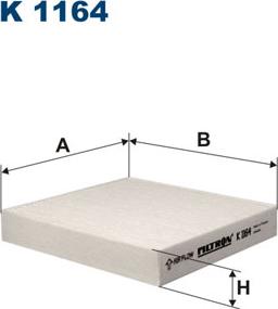 Filtron K1164 - Filtrs, Salona telpas gaiss adetalas.lv