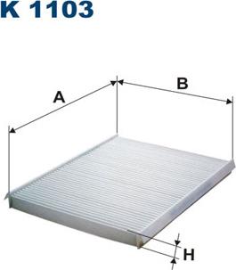 Filtron K1103 - Filtrs, Salona telpas gaiss adetalas.lv