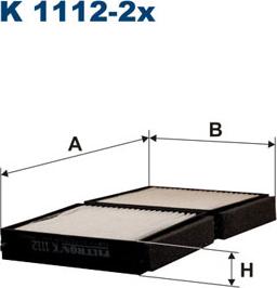 Filtron K1112-2x - Filtrs, Salona telpas gaiss adetalas.lv