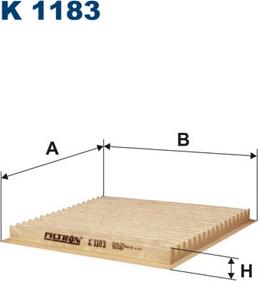 Filtron K1183 - Filtrs, Salona telpas gaiss adetalas.lv