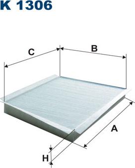 Filtron K1306 - Filtrs, Salona telpas gaiss adetalas.lv