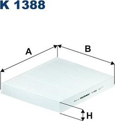 Filtron K 1388 - Filtrs, Salona telpas gaiss adetalas.lv