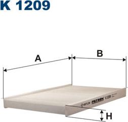 Filtron K1209 - Filtrs, Salona telpas gaiss adetalas.lv