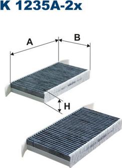 Filtron K1235A-2x - Filtrs, Salona telpas gaiss adetalas.lv