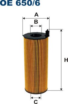 Filtron OE650/6 - Eļļas filtrs adetalas.lv