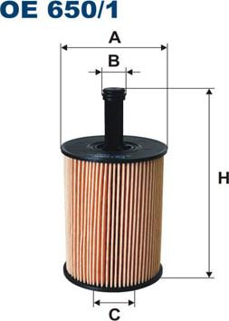 Filtron OE650/1 - Eļļas filtrs adetalas.lv