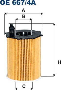 Filtron OE667/4A - Eļļas filtrs adetalas.lv