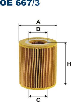 Filtron OE667/3 - Eļļas filtrs adetalas.lv