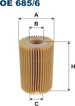 Filtron OE685/6 - Eļļas filtrs adetalas.lv