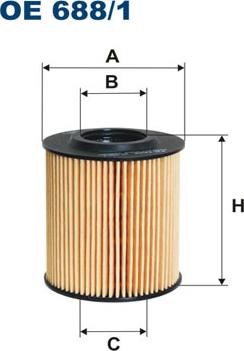 Filtron OE688/1 - Eļļas filtrs adetalas.lv