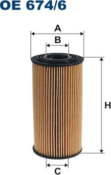 Filtron OE674/6 - Eļļas filtrs adetalas.lv