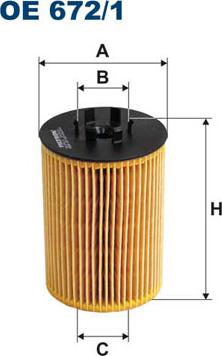 Filtron OE672/1 - Eļļas filtrs adetalas.lv