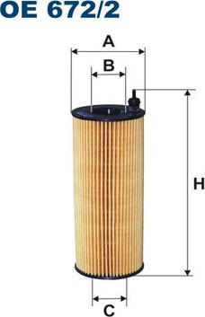 Filtron OE672/2 - Eļļas filtrs adetalas.lv