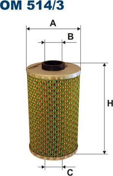 Filtron OM514/3 - Eļļas filtrs adetalas.lv