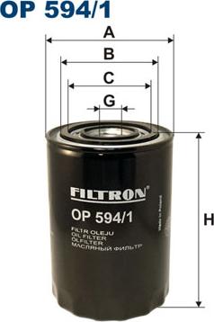 Filtron OP594/1 - Eļļas filtrs adetalas.lv