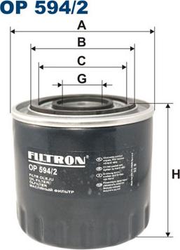 Filtron OP594/2 - Eļļas filtrs adetalas.lv