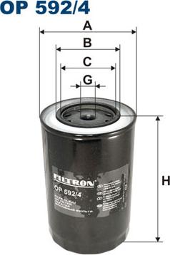 Filtron OP592/4 - Eļļas filtrs adetalas.lv