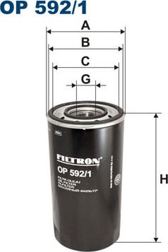 Filtron OP592/1 - Eļļas filtrs adetalas.lv