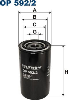 Filtron OP592/2 - Eļļas filtrs adetalas.lv