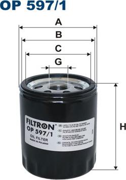 Filtron OP597/1 - Eļļas filtrs adetalas.lv