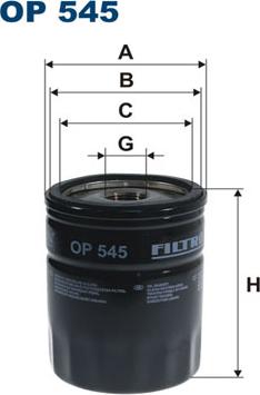 Filtron OP545 - Eļļas filtrs adetalas.lv