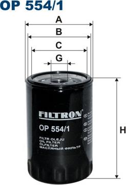 Filtron OP554/1 - Eļļas filtrs adetalas.lv