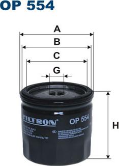 Filtron OP554 - Eļļas filtrs adetalas.lv