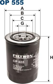 Filtron OP555 - Eļļas filtrs adetalas.lv