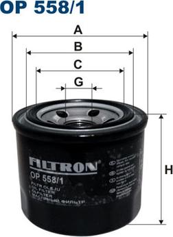 Filtron OP558/1 - Eļļas filtrs adetalas.lv